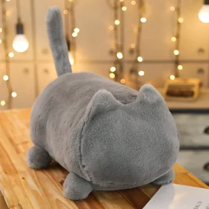 Gato Cinza de Pelúcia