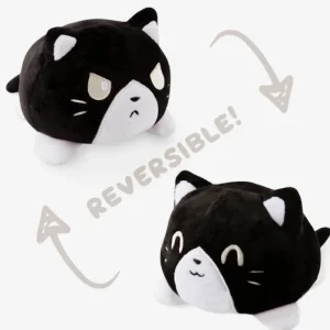 Pelúcia Reversível Gato Preto e Branco