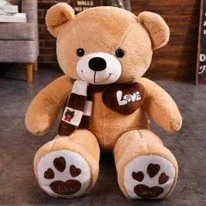 Lary - Urso de Pelúcia Gigante Amor Marrom